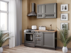 Кухонный гарнитур Амели-3 5 Черный Оникс серый